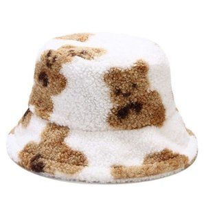 Teddy Bear Sherpa Fleece Bucket Hat